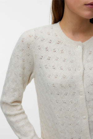 Ζακέτα Doffy Stitch Ls O-Neck - Birch Melange
