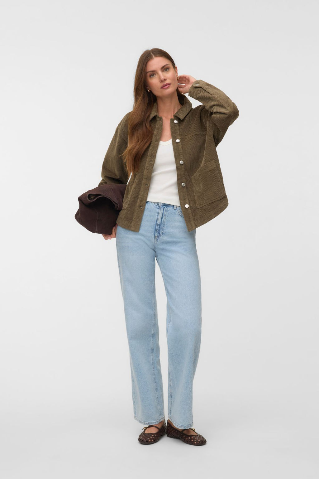 Jamie Corduroy Shacket - Mermaid