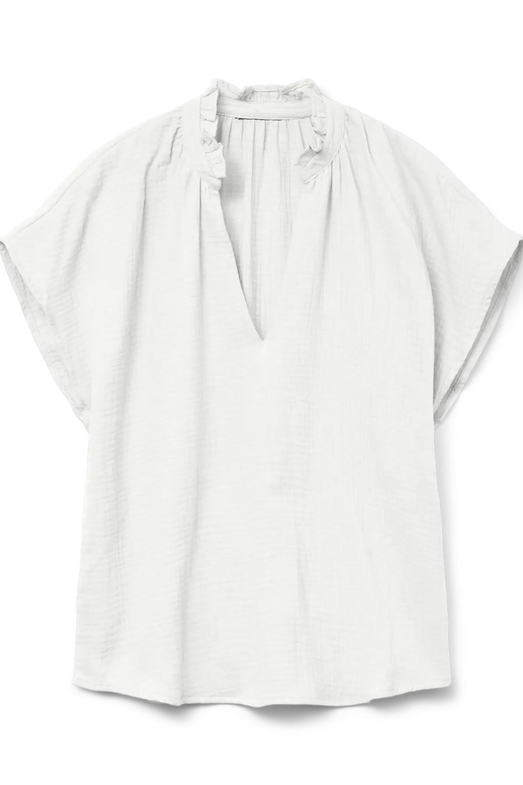 Τοπ Natali V-Neck - Χιονάτη