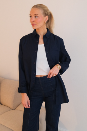 Πουκάμισο Boyfriend Oxford - Navy