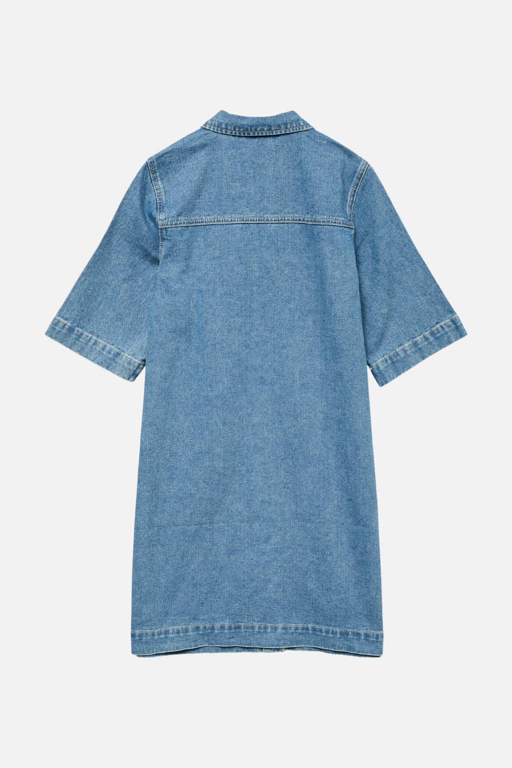 Fenja Short Denim Dress - Μεσαίο μπλε denim