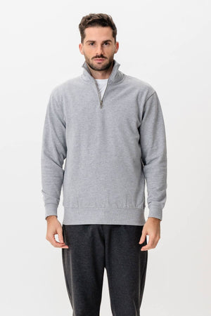 Sweatshirt Half Zip - Grey