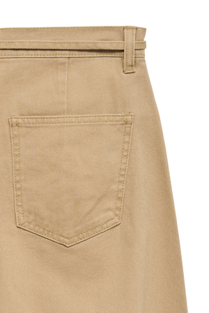 Kaitlin Wide Colored Barrel Jeans - Kelp