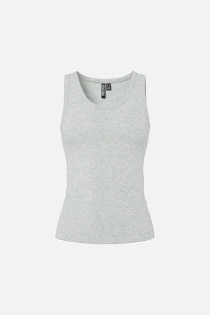 May Tank Top - Light Grey Melange