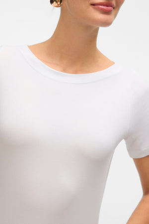 Panda Modal Top - Bright White