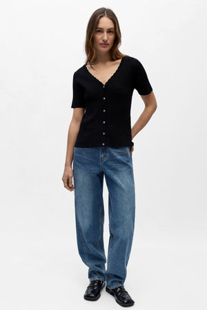 Kelly Re Ζακέτα V-Neck - Μαύρη