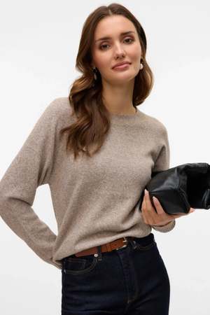 Μπλούζα Doffy O-Neck - Moon Rock Melange