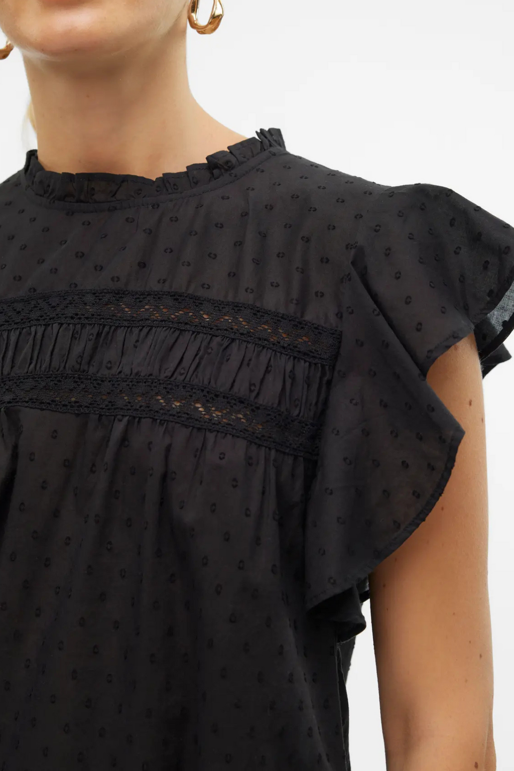 Trine Lace Top - Black