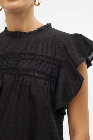 Trine Lace Top - Black