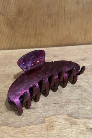 Hair Clip - Wine Red