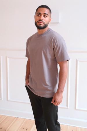 Boxy T-shirt - Σκούρο Γκρι