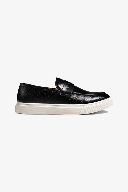 Loafers Leather - Black - TeeShoppen Group™