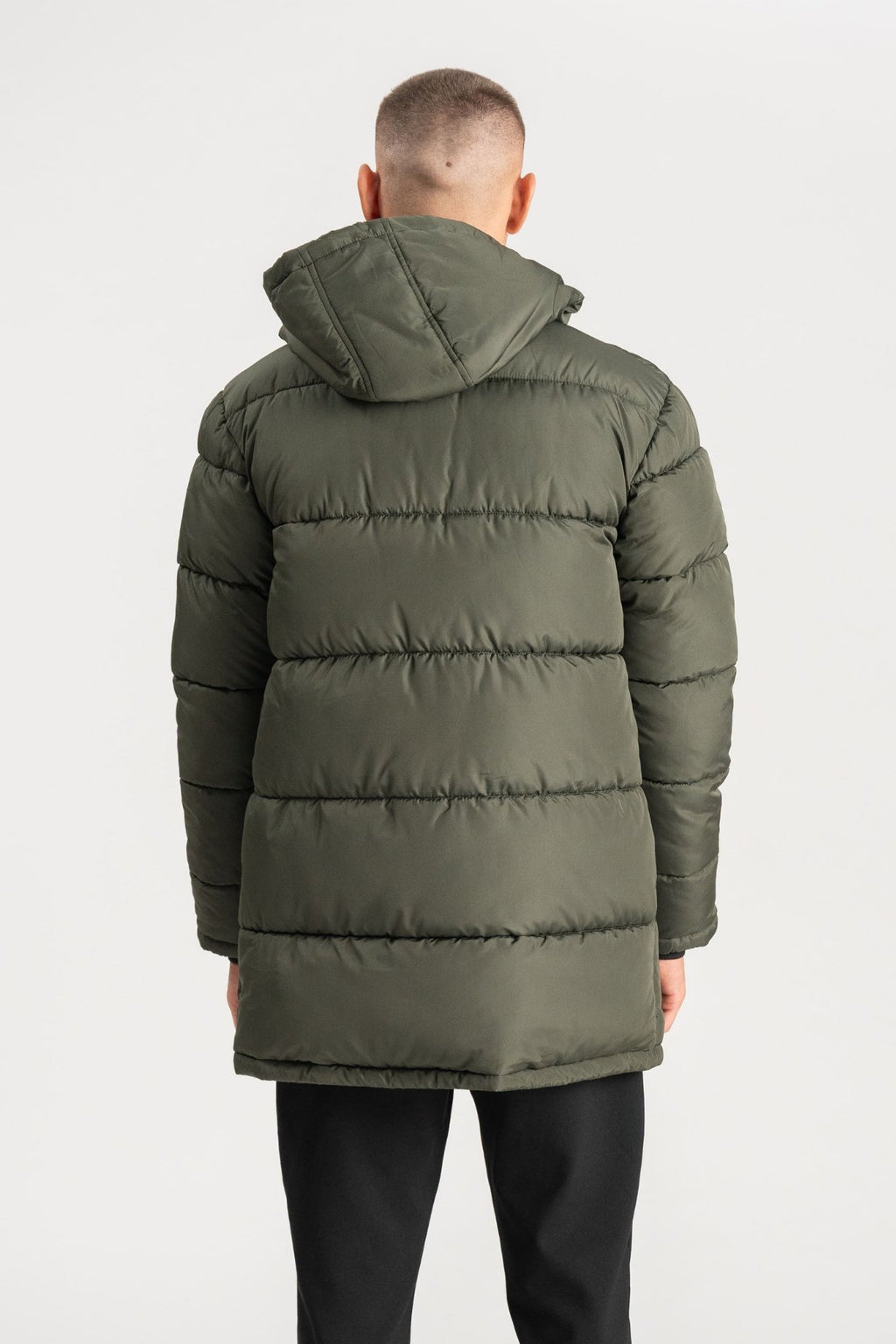 Long Puffer Jacket - Olive