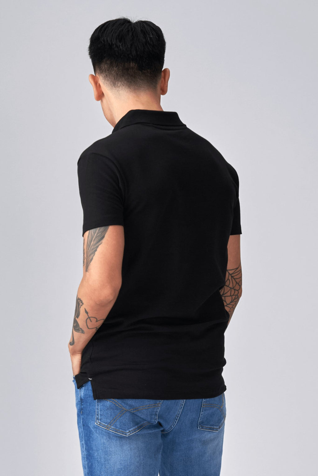 Muscle Πόλο πουκάμισο - Μαύρο
