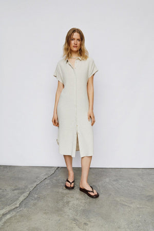 Sanne Adil Midi Kjole - Sandshell
