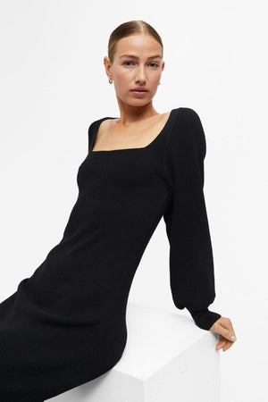 Agnes Knit Dress - Μαύρο