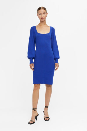 Agnes Strik Kjole - Clematis -Blue