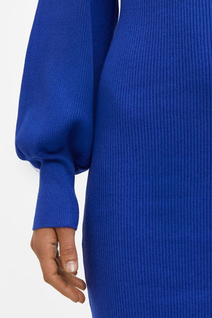 Agnes Strik Kjole - Clematis -Blue