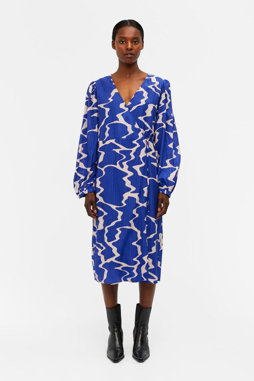 Vanja Wrap Kjole - Clematis Blue