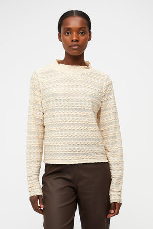 Runa Langærmet Bluse - Sandshell