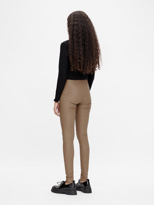 Belle Coated Leggings - Beige