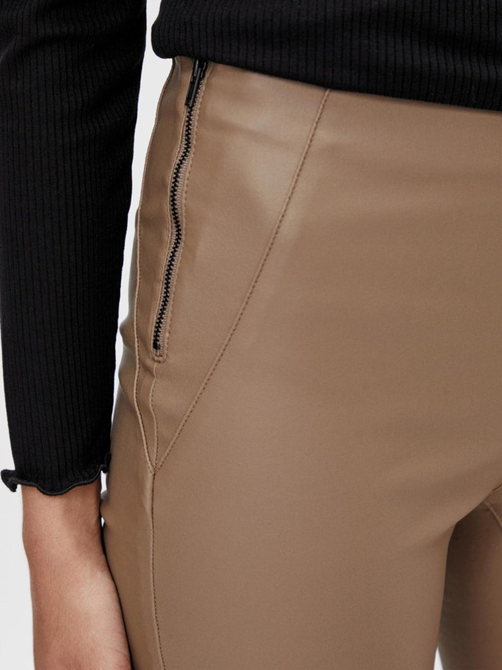 Belle Coated Leggings - Beige