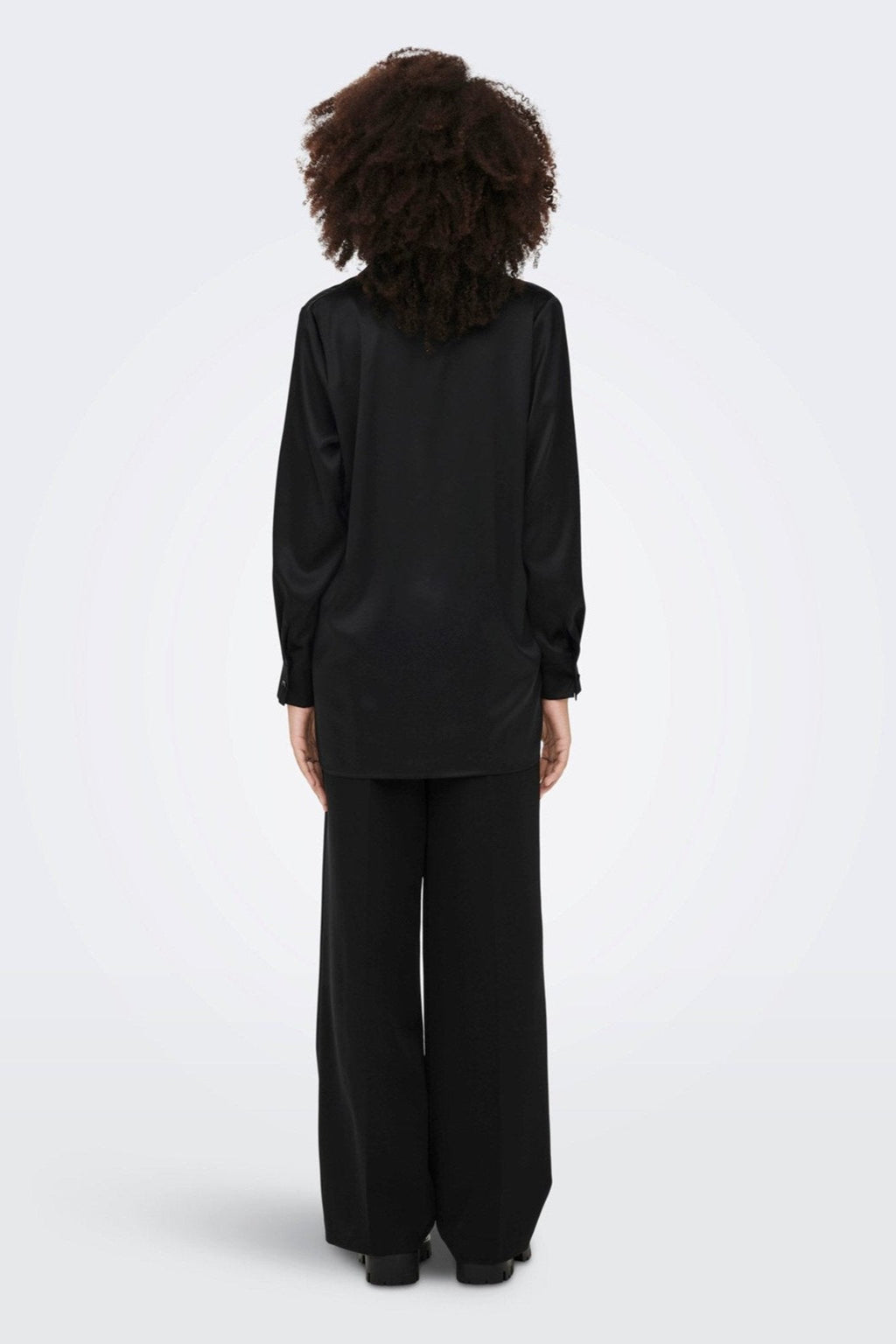 Βικτόρια σατέν φόρεμα - Μαύρο