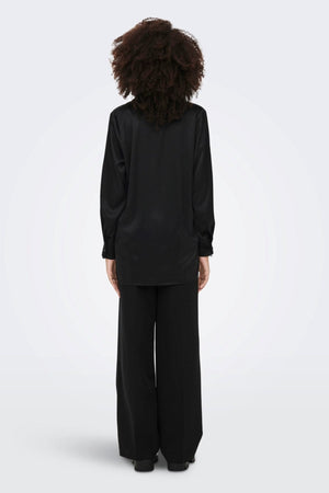 Βικτόρια σατέν φόρεμα - Μαύρο