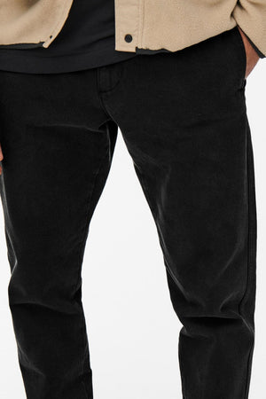Avi Beam Chino Twill Pants - Μαύρος