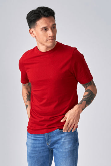 Οργανικός Basic T -shirt - κόκκινο