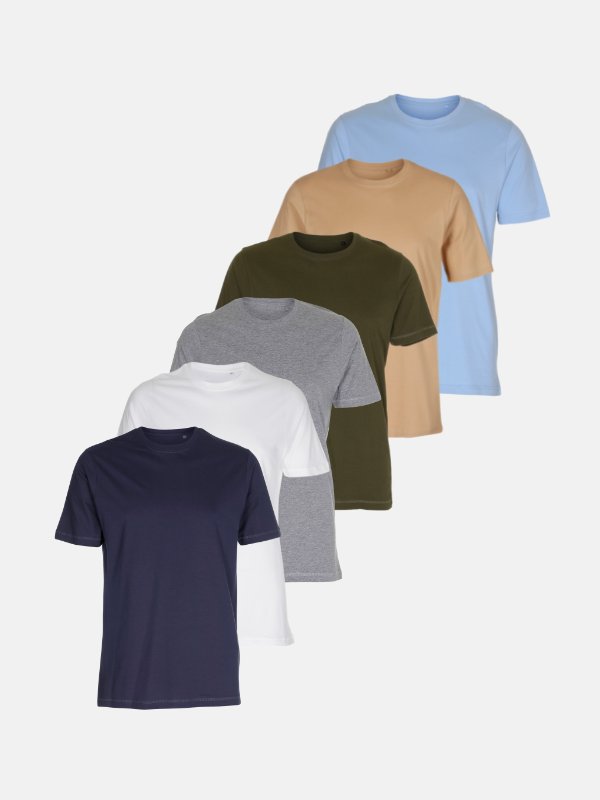 Οργανικό Basic Μπλουζάκια - Πακέτο 6 τεμαχίων (email)
