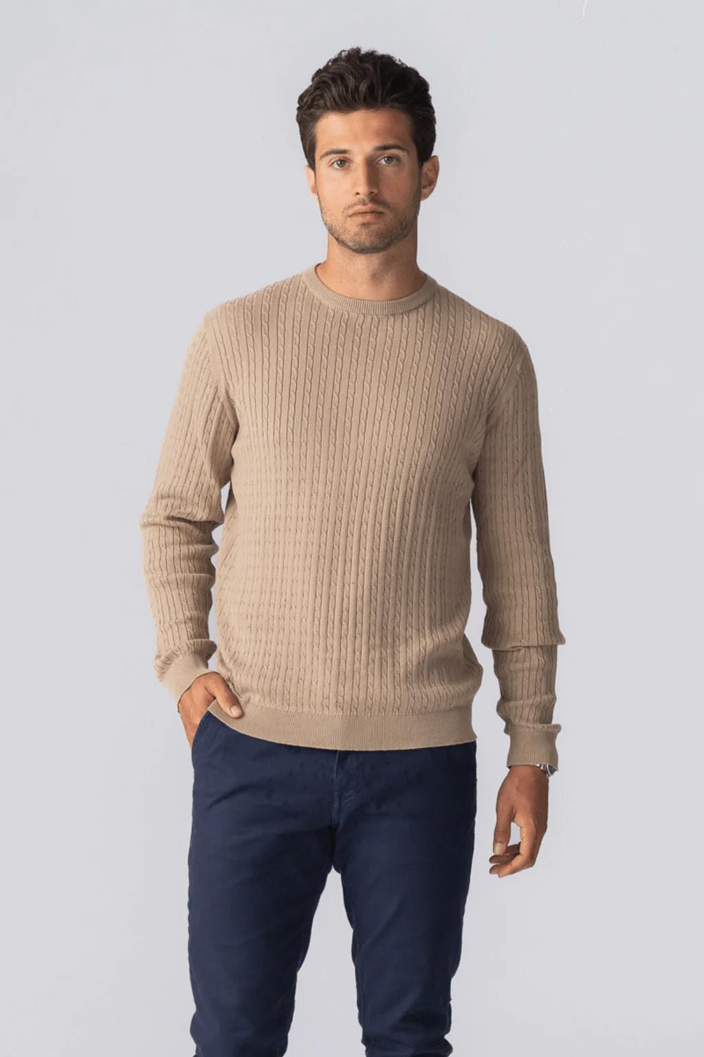 Πουλόβερ Cable Knit - Sand