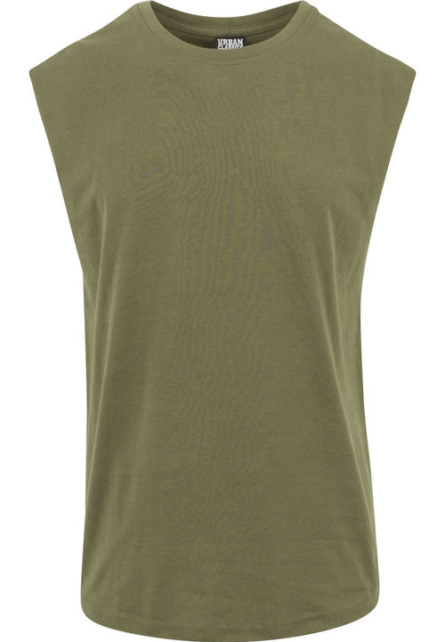 Sleeveless Tee - Olive - TeeShoppen Group™ - T-shirt - TeeShoppen