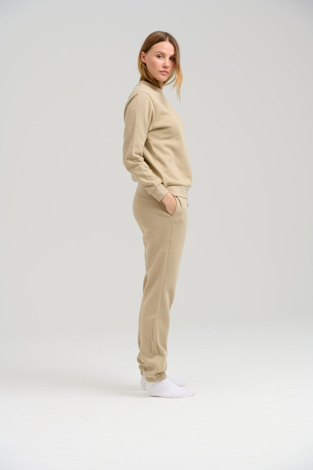 Basic Sweatpants - Dark Beige