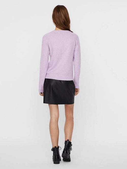 Soft Doffy knit - Violet melange - TeeShoppen Group™ - Knitwear - Vero Moda