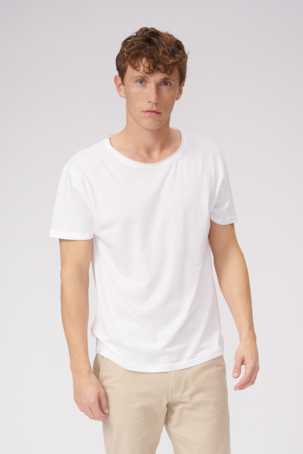 T -Shirt Raw Neck - Λευκό