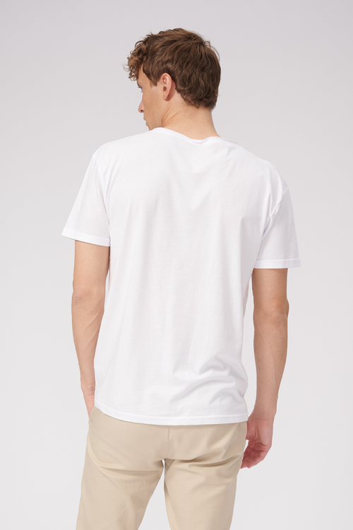 T -Shirt Raw Neck - Λευκό