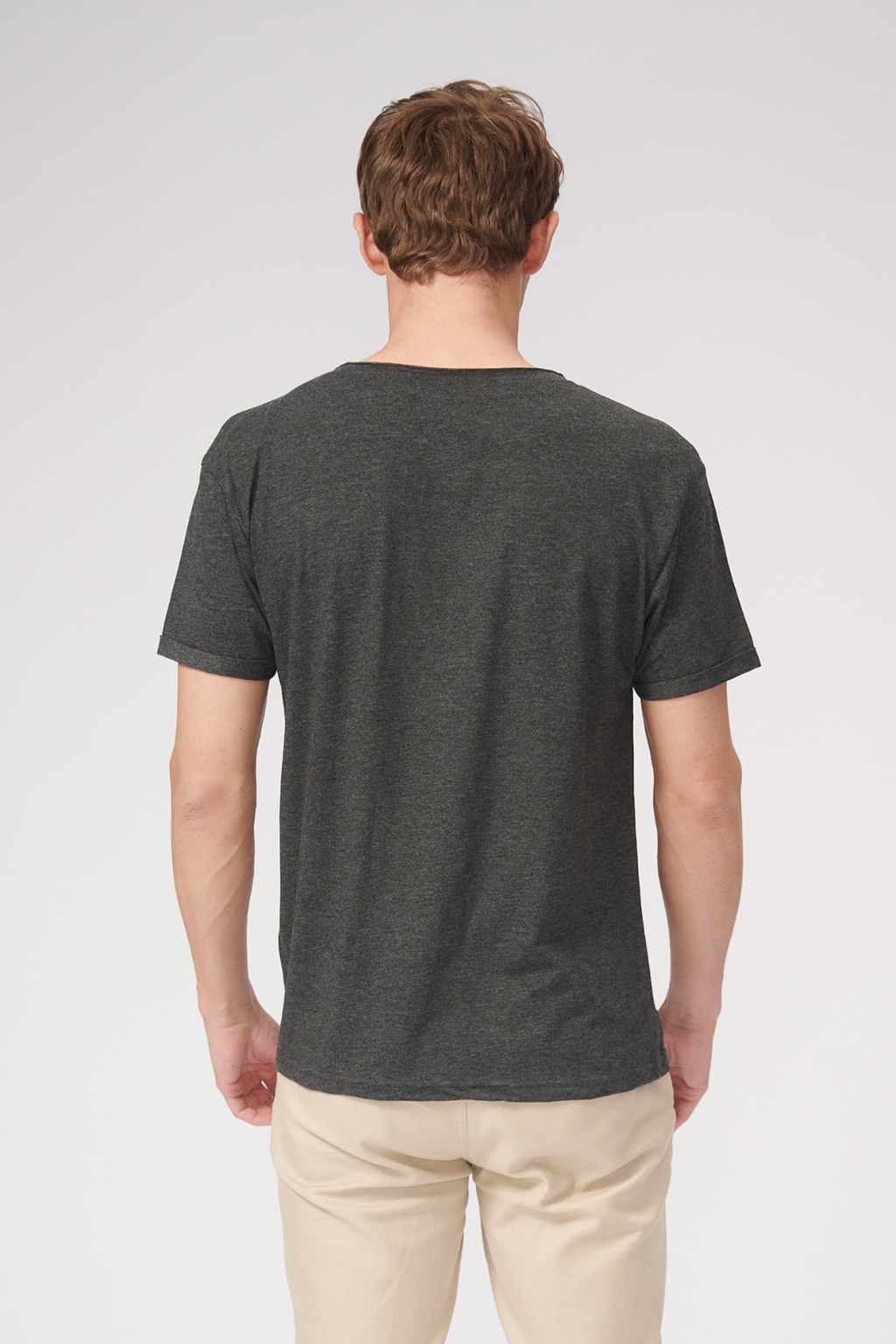 T -shirt Raw Neck - Dark Grey