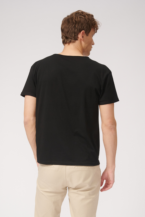 T -shirt του Raw Neck - Black