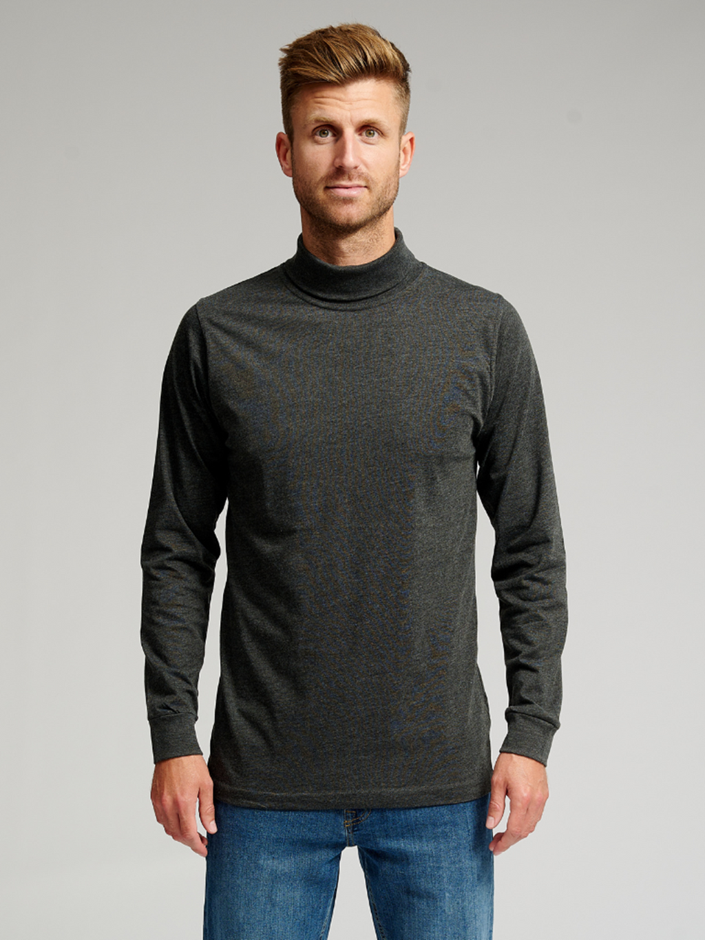 Roll collar sweater - Dark Gray