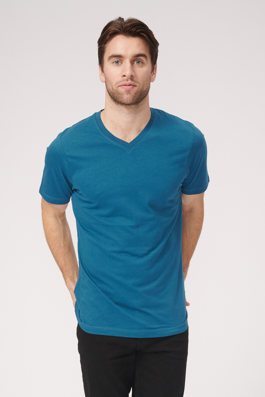 Basic Vneck T -shirt - μπλε πετρελαίου