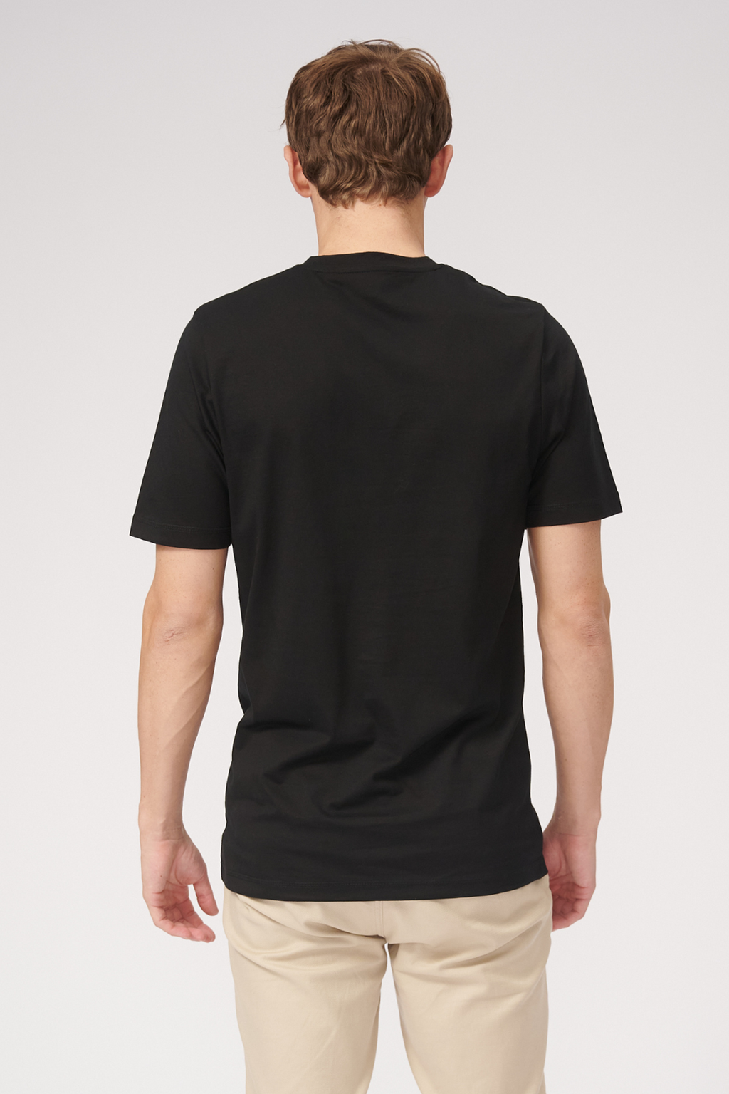 Basic Vneck T -shirt - μαύρο