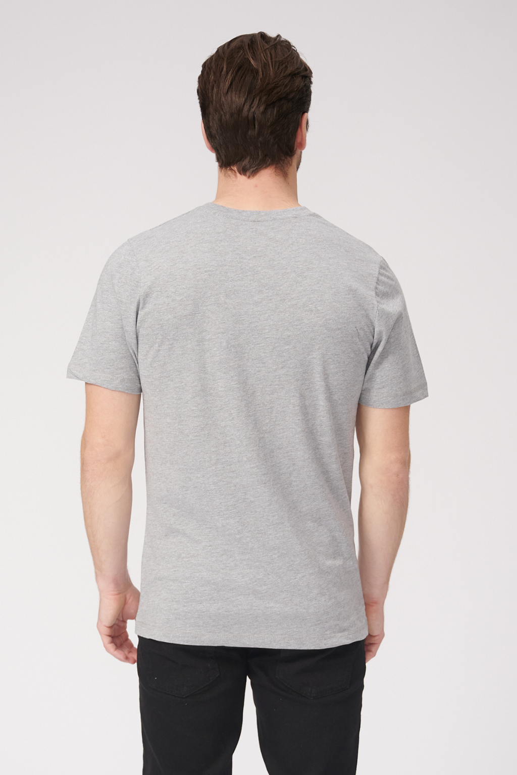 Basic V-neck t-shirt - Oxford Gray