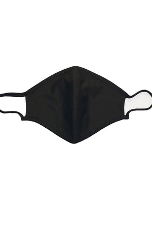 Μάσκα υφάσματος με 3 στρώματα - μαύρο (οργανικό βαμβάκι)