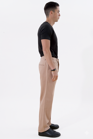 Straight Cotton Chino - Beige