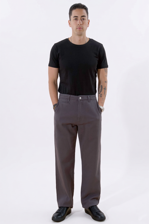Straight Cotton Chino - Grey