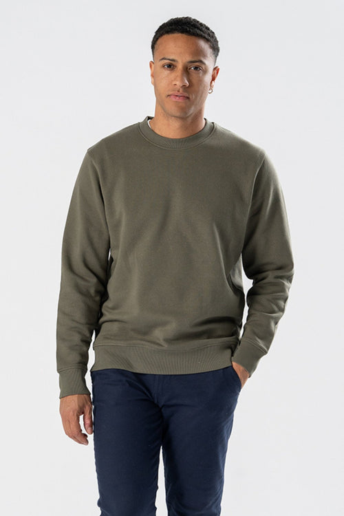 Sweatshirt Crewneck - Army Green - TeeShoppen Group™ - Shirt - TeeShoppen