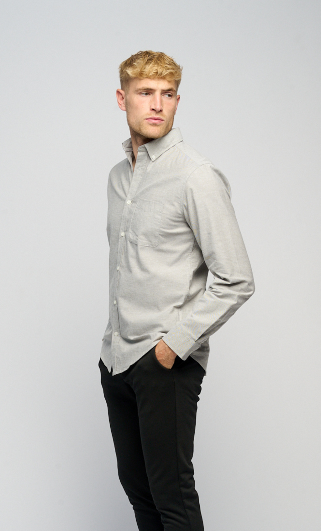 The Original Performance Oxford Shirt ™ - - Gray Melange