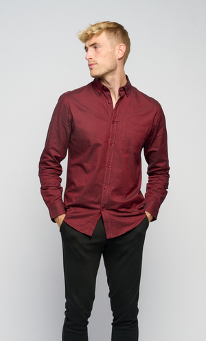 The Original Performance Oxford Shirt ™ - - Bordeaux