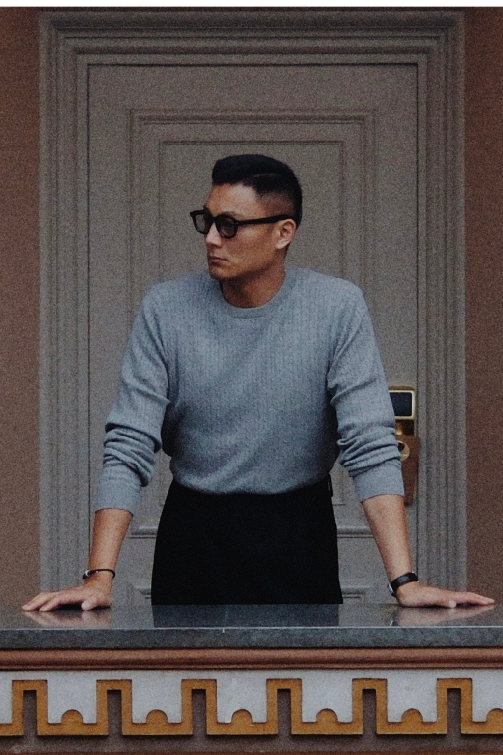 Πουλόβερ Cable Knit - Γκρι μελανζέ